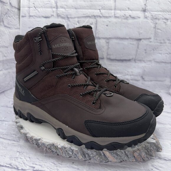Merrell Men's Thermo Akita Mid Waterproof Thermal Boots Size 13 J036447 Brown